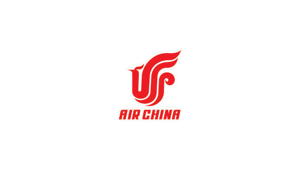 中国航空标志凤凰的形象表现的飞翔状态极具代表的公司logo设计