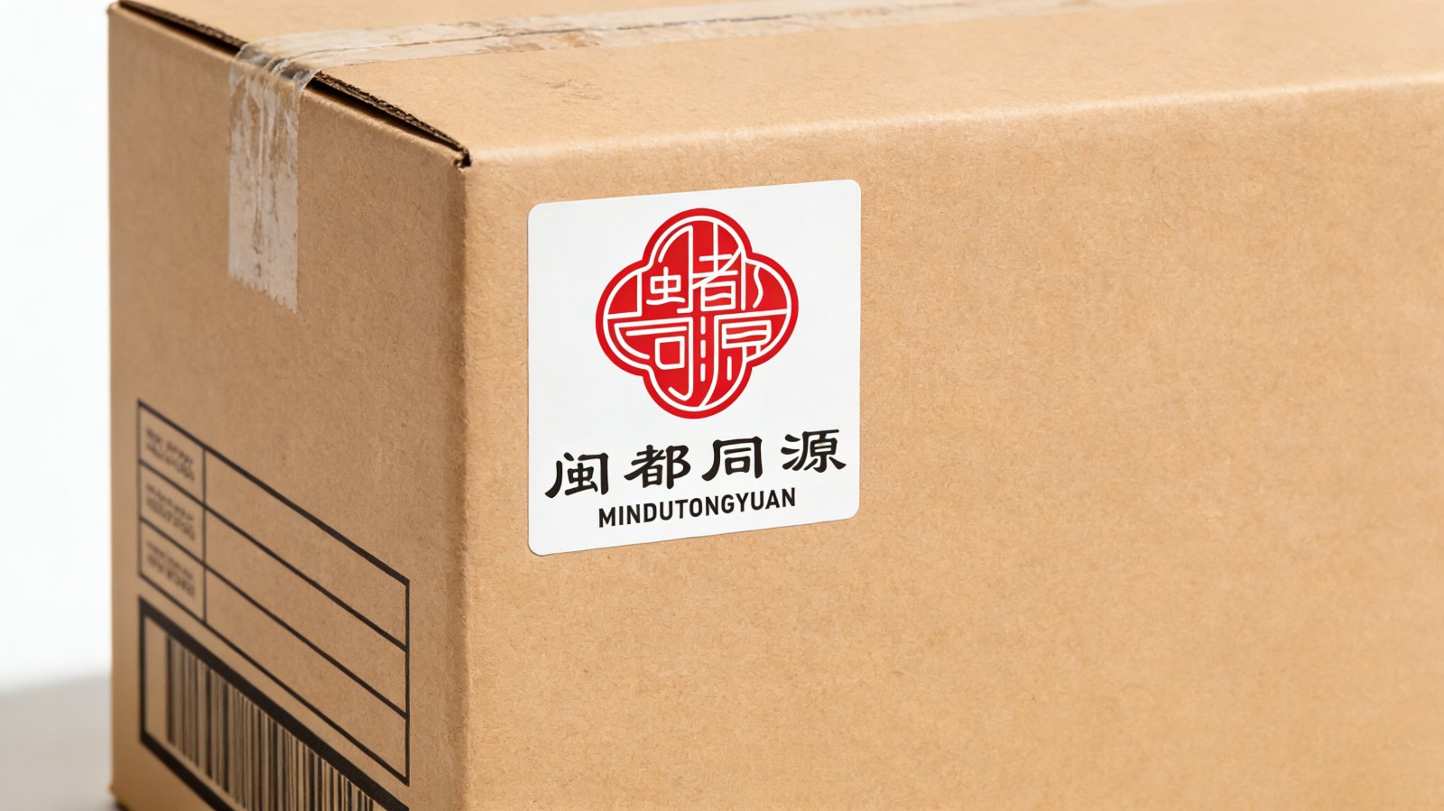 闽都同源LOGO设计包装箱效果图